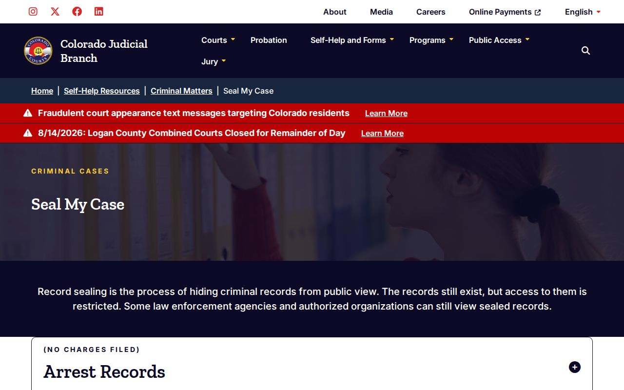 Garfield County criminal court docket sealing resource