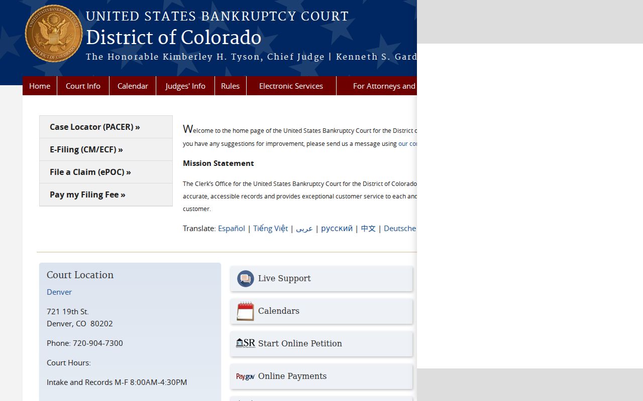 Garfield County court docket federal bankruptcy court source