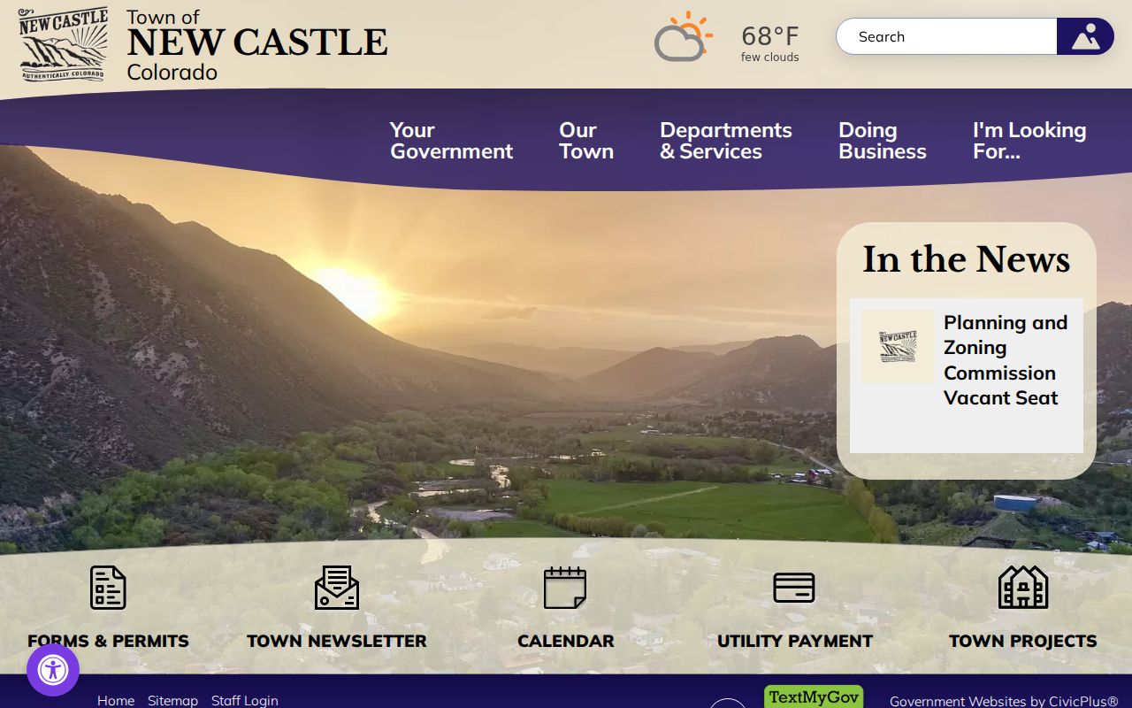 New Castle court records access through the official Town Hall website